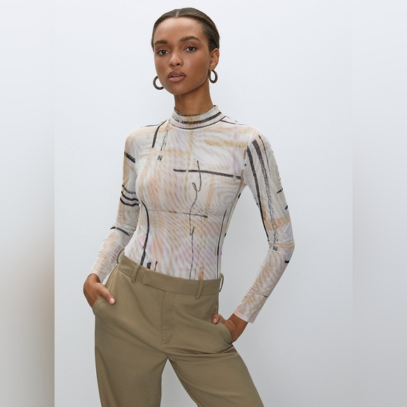 Babaton Parlay Bodysuit Light Cream/Denude Sz XXS - Picture 15 of 15